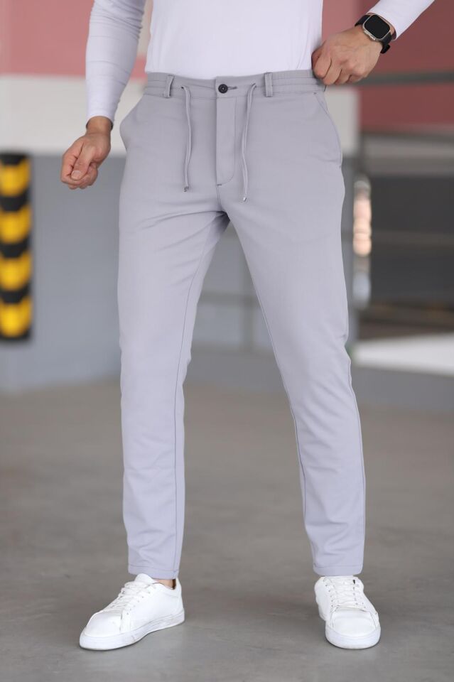 Jogger Erkek Pantolon Açık Gri