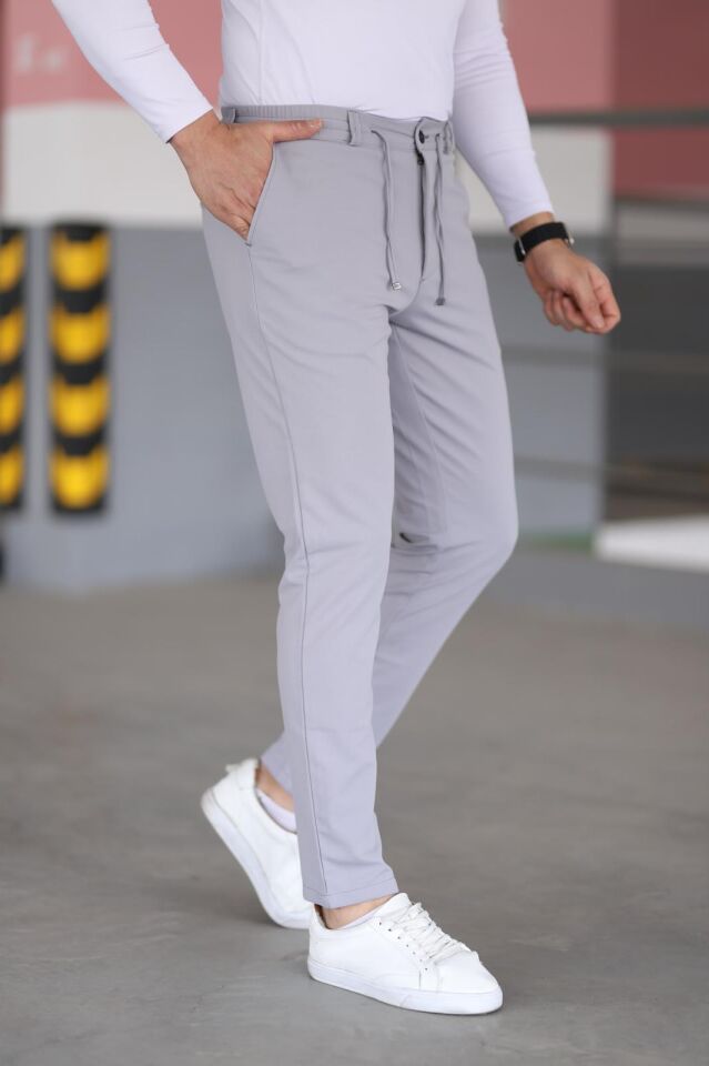 Jogger Erkek Pantolon Açık Gri