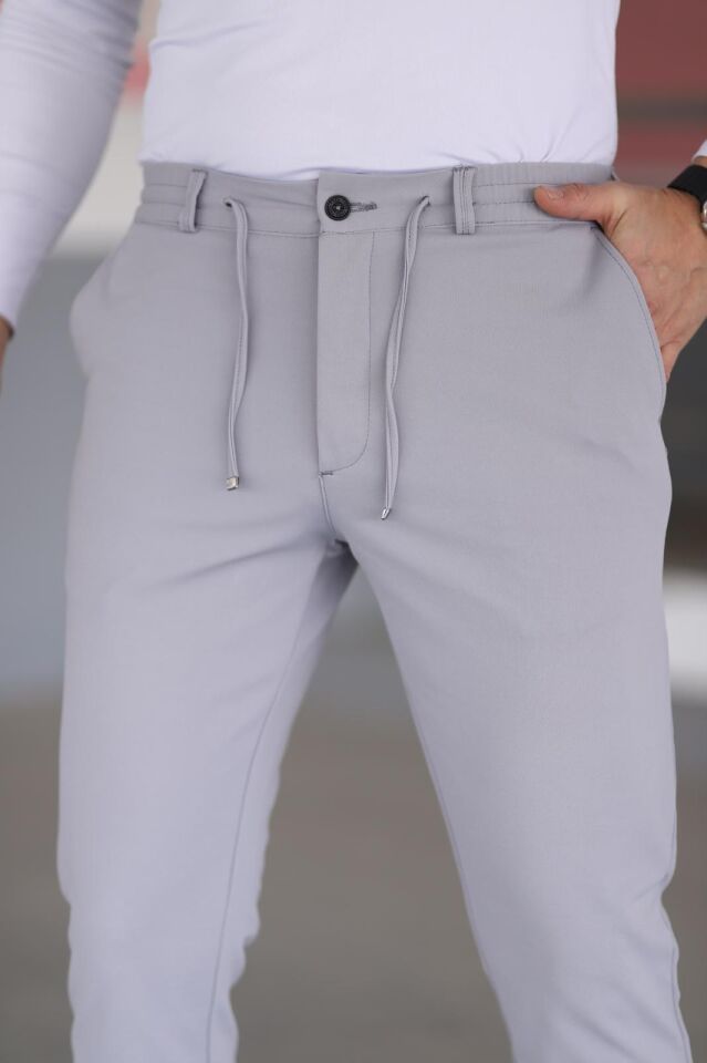 Jogger Erkek Pantolon Açık Gri