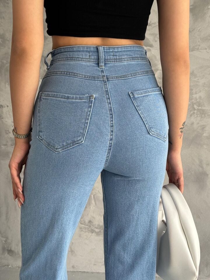 Liklalı Kadın Kot Pantolon