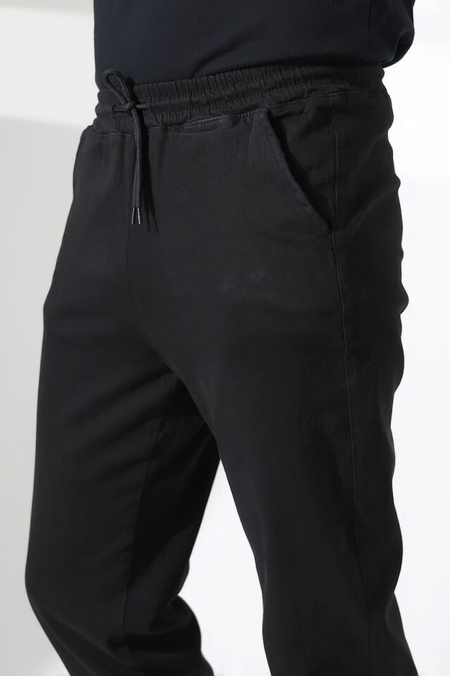 GABARDİN KUMAŞ BEL PAÇA LASTİK JOGGER PANTOLON
