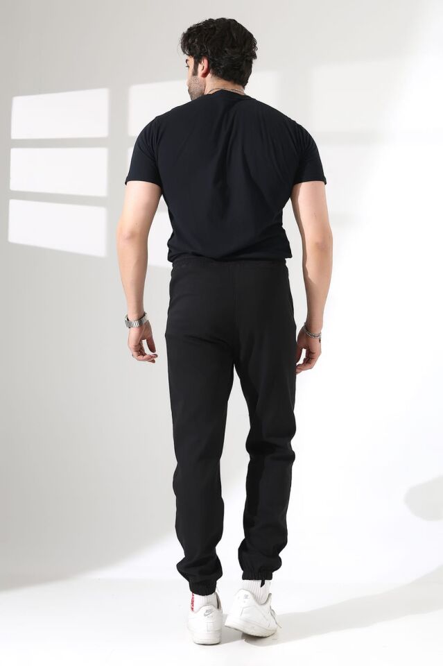 GABARDİN KUMAŞ BEL PAÇA LASTİK JOGGER PANTOLON