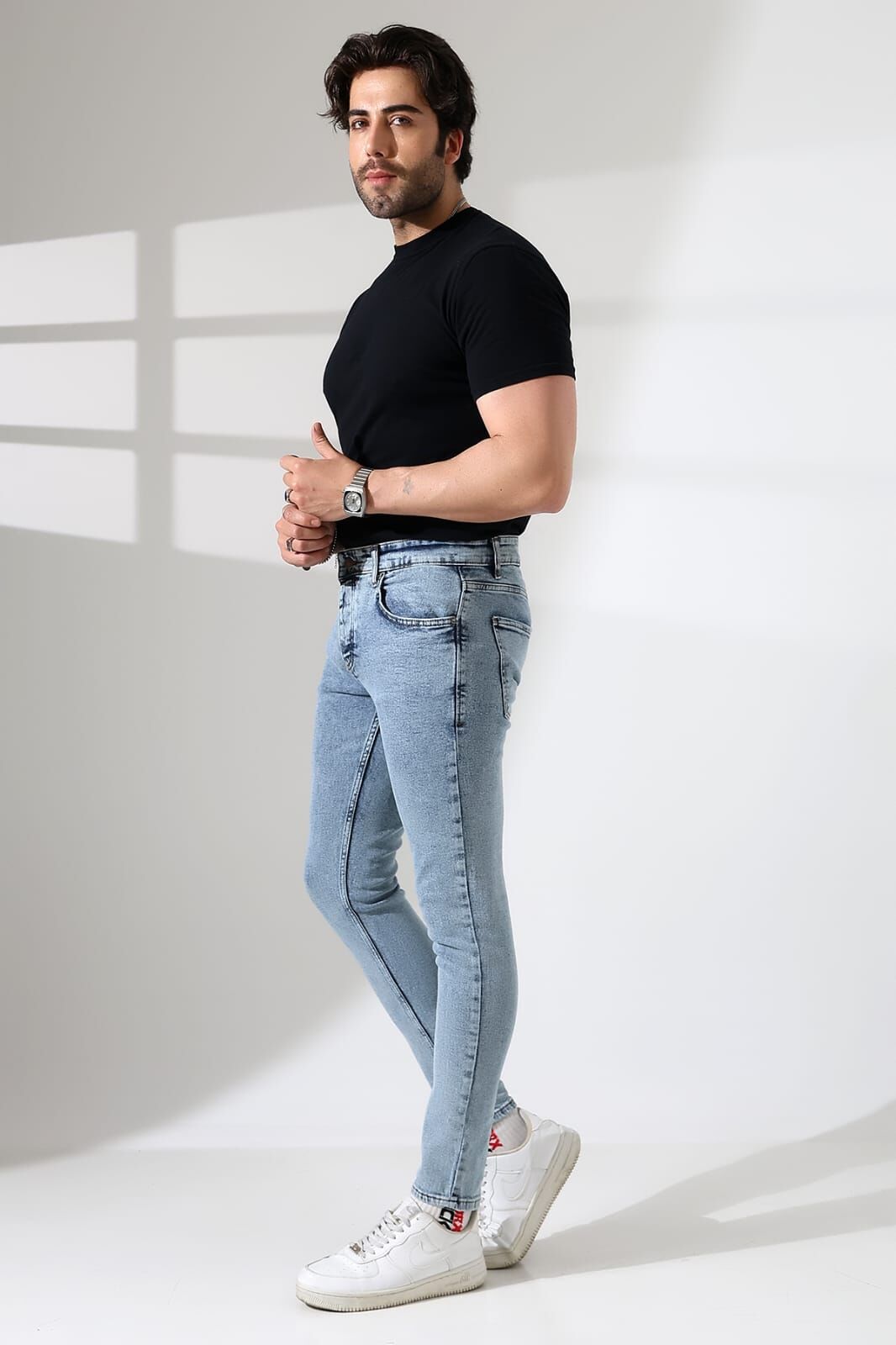 BUZ YIKAMA LİKRALI DENİM  KUMAŞ PANTOLON