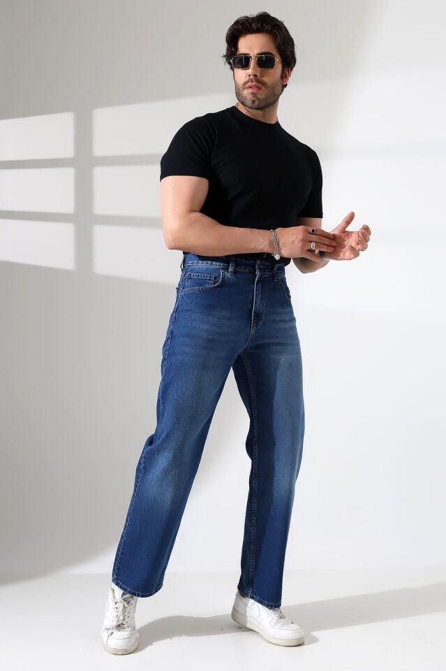 DENİM KUMAŞ BAGGY PANTOLON