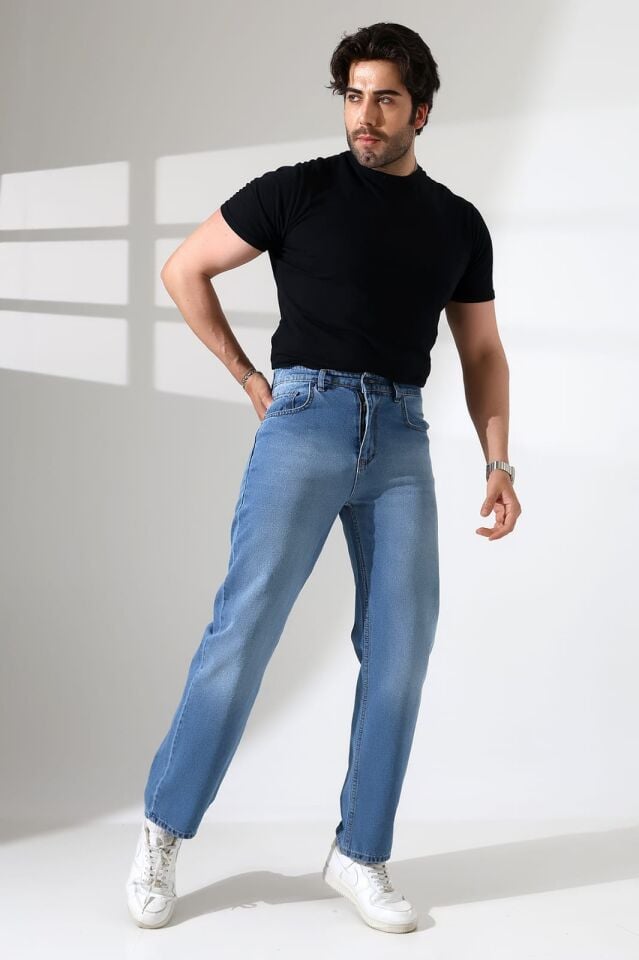 DENİM KUMAŞ BAGGY PANTOLON