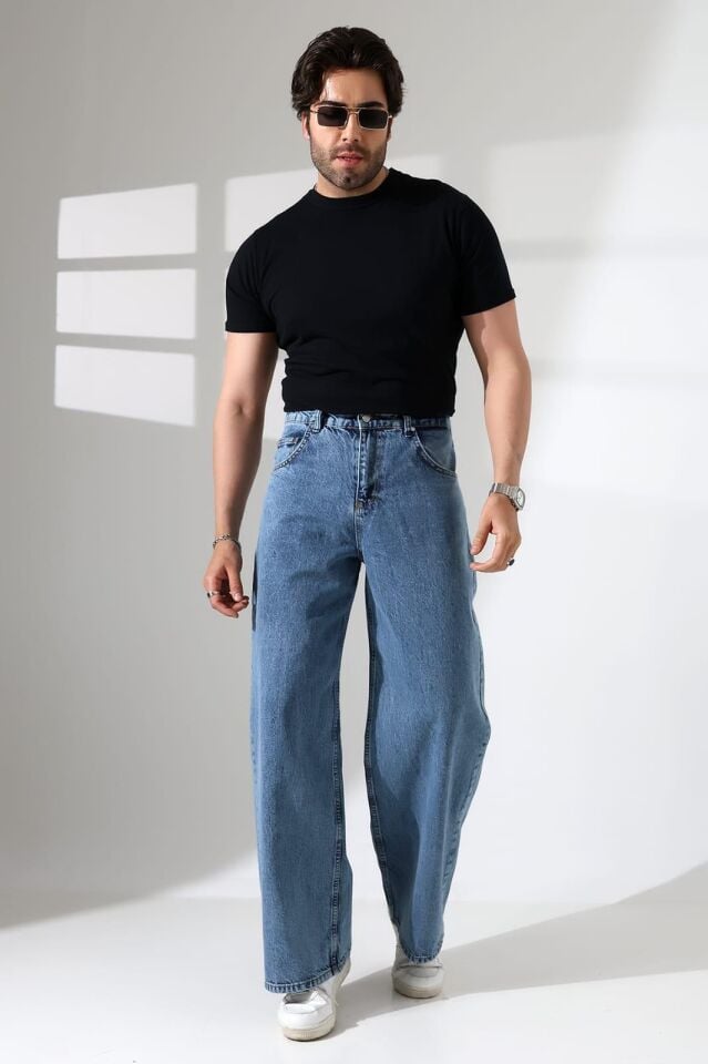 Salaş baggy ünisex kalıp kot pantolon/ücretsiz kargo/