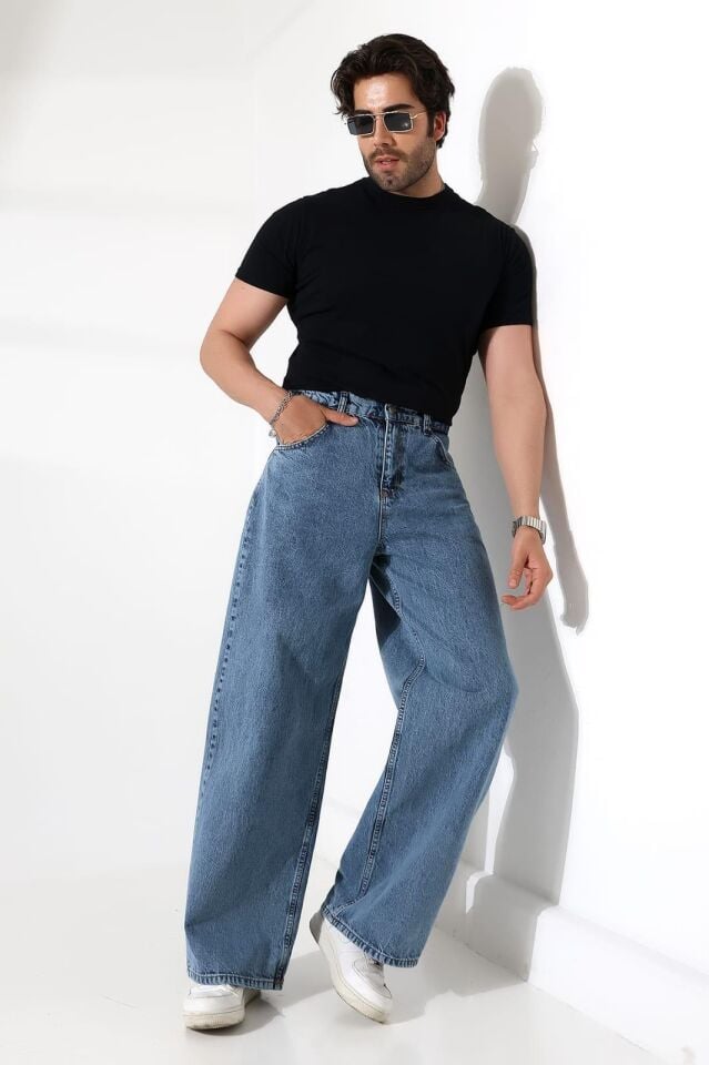 Salaş baggy ünisex kalıp kot pantolon/ücretsiz kargo/