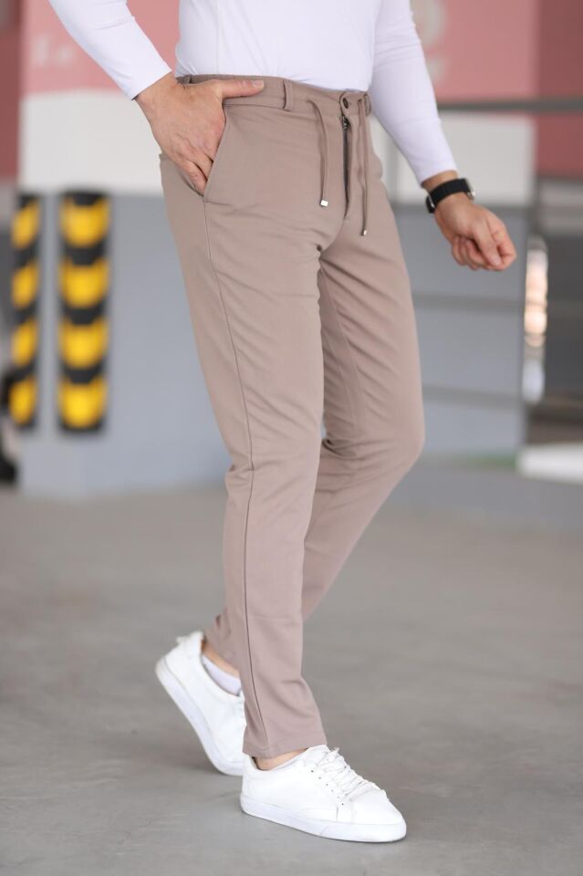 jogger pantolon bej rengi