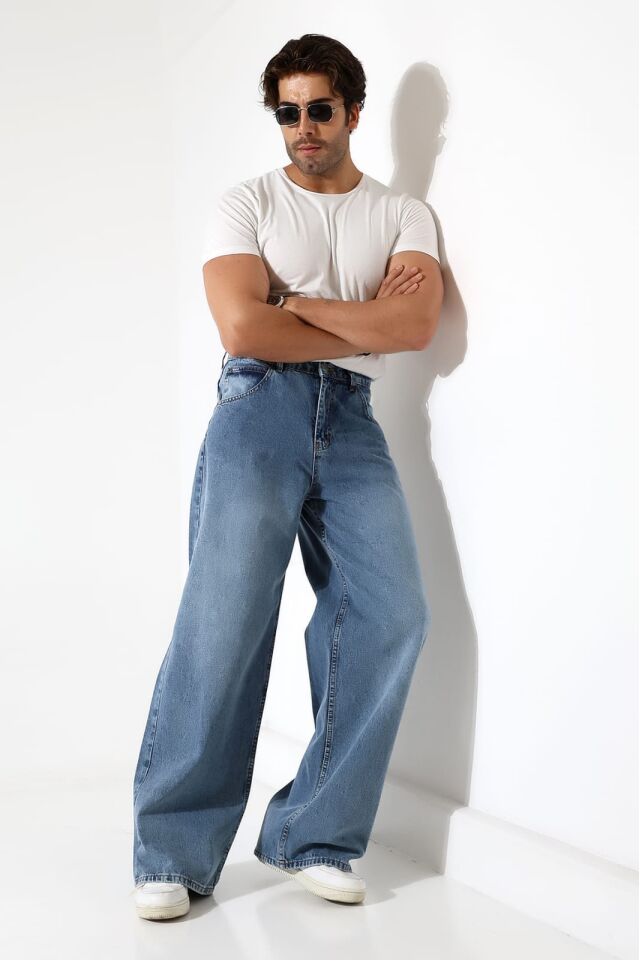 Salaş baggy ünisex kalıp kot pantolon/ücretsiz kargo/