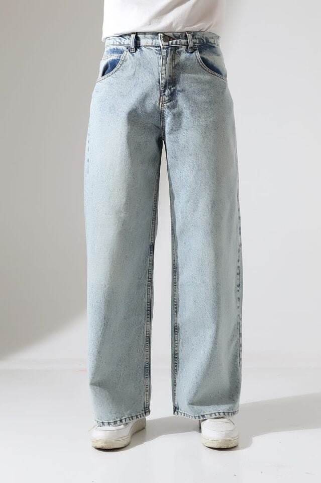 Salaş baggy ünisex kalıp kot pantolon/ücretsiz kargo/