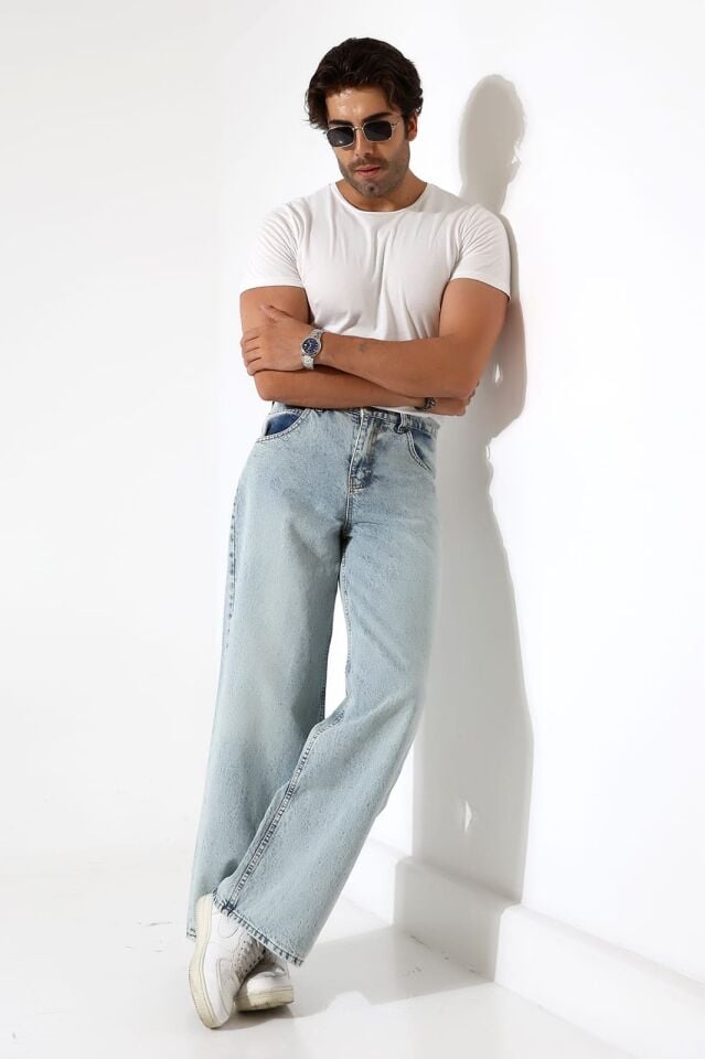 Salaş baggy ünisex kalıp kot pantolon/ücretsiz kargo/