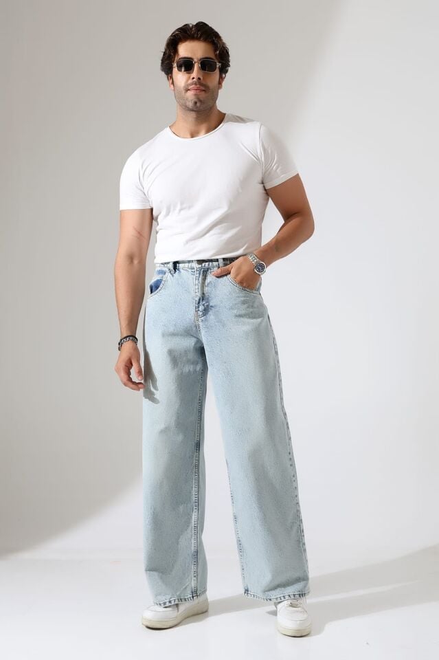 Salaş baggy ünisex kalıp kot pantolon/ücretsiz kargo/