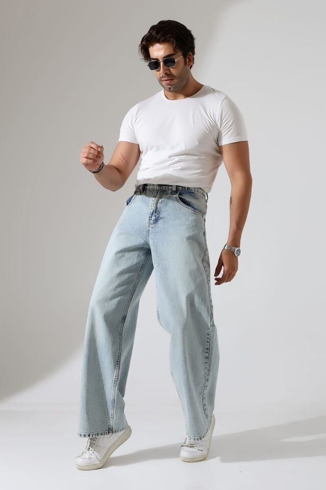 Salaş baggy ünisex kalıp kot pantolon/ücretsiz kargo/